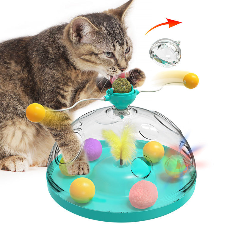 Interactive Multifunctional Turntable Cat Toy