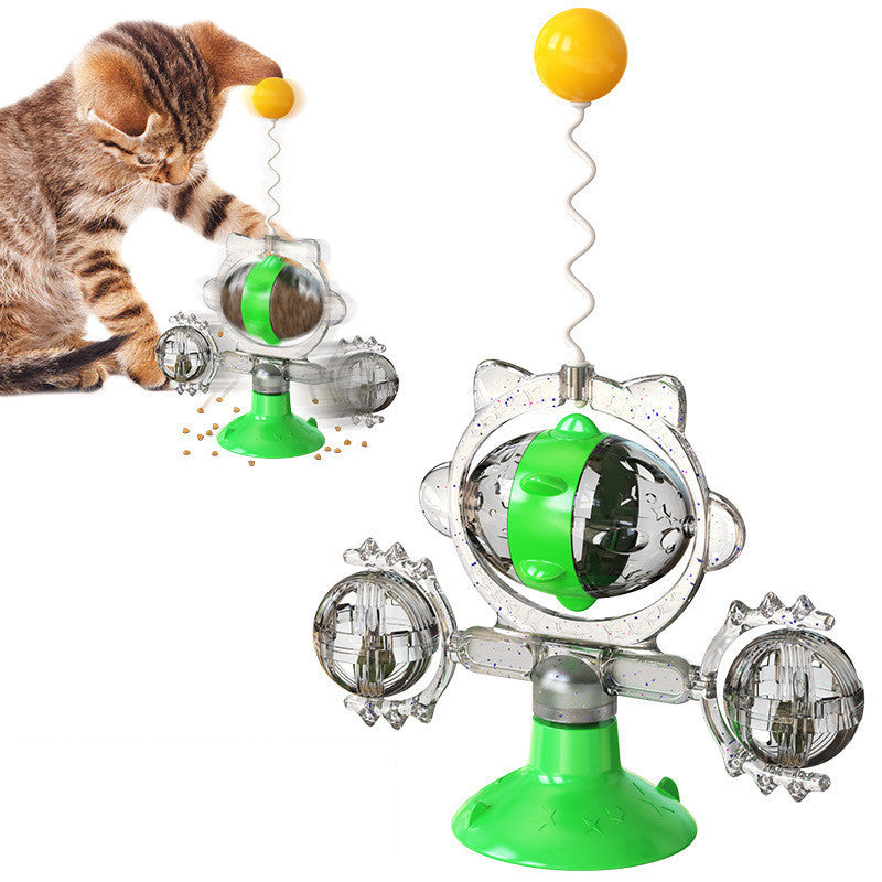 Cat Pinwheel Toy Sucker Leaky Ball